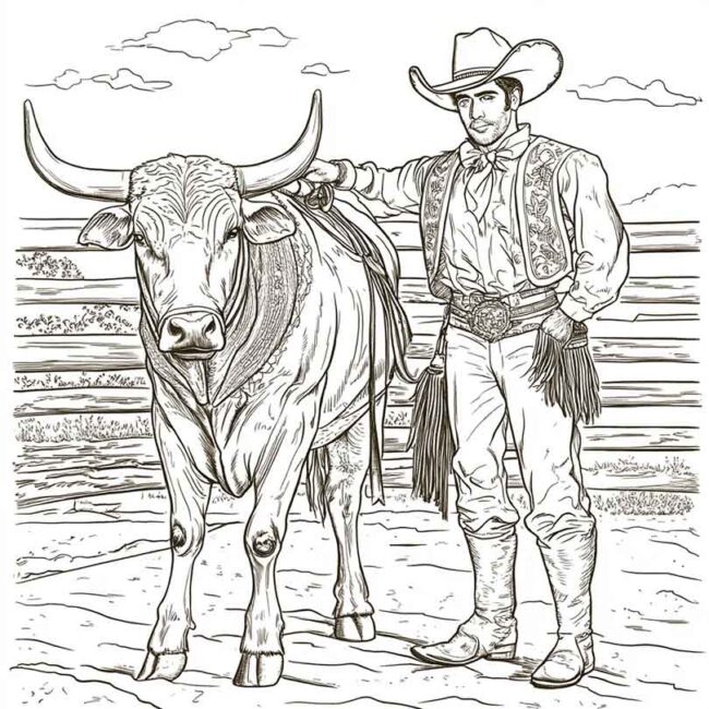 toureiro para colorir 21