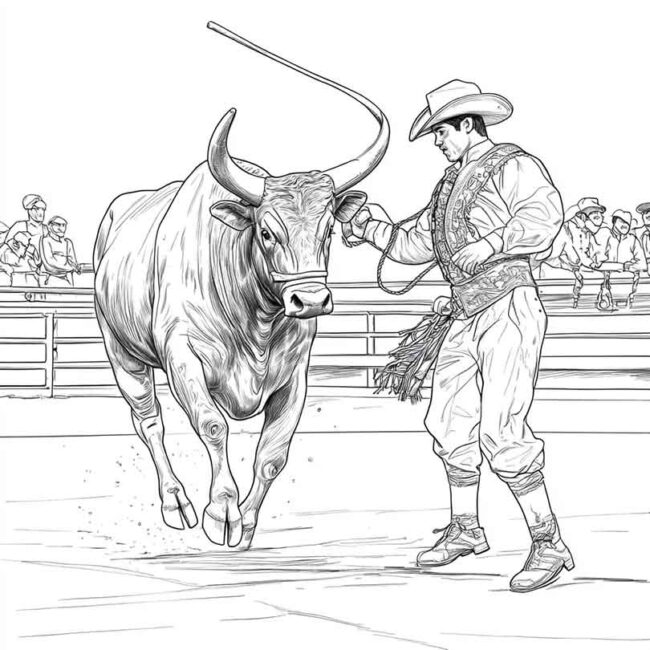 toureiro para colorir 5
