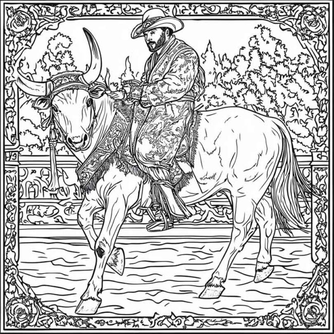 toureiro para colorir 31