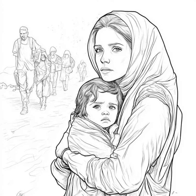 desenhos de refugiados para colorir 4 desenhos de refugiados para colorir 4