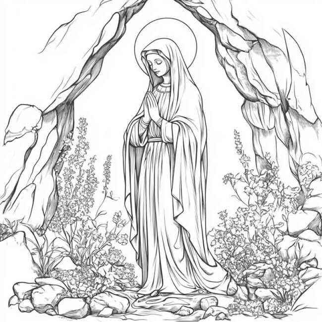 nossa senhora de lourdes para colorir 25