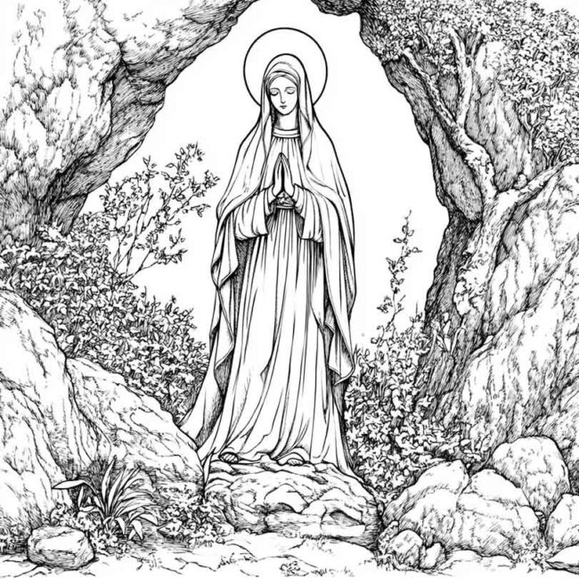 nossa senhora de lourdes para colorir 40