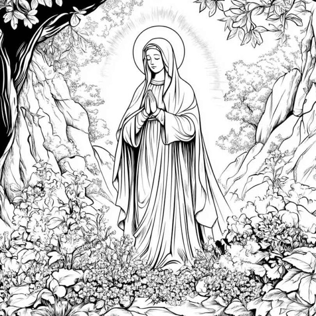 nossa senhora de lourdes para colorir 38