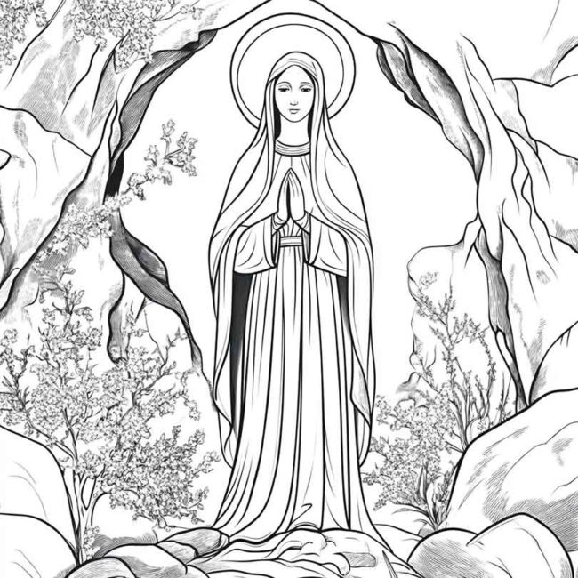 nossa senhora de lourdes para colorir 20