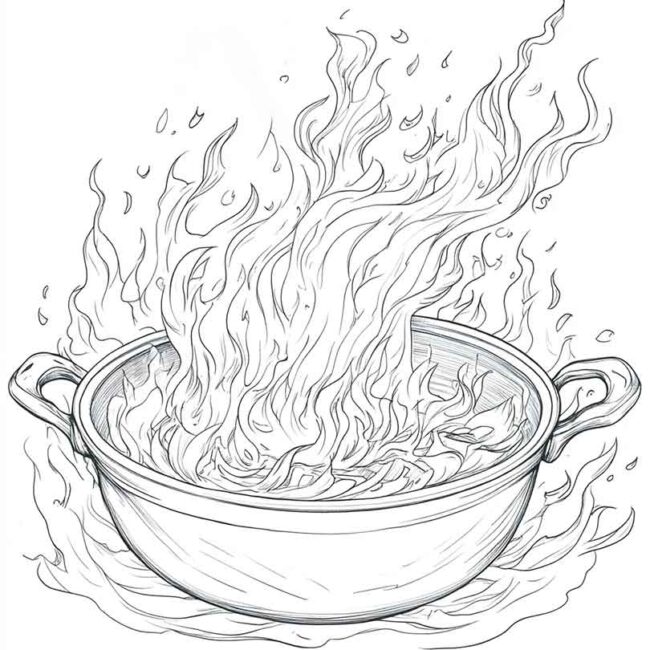 panela no fogo para colorir 9 1