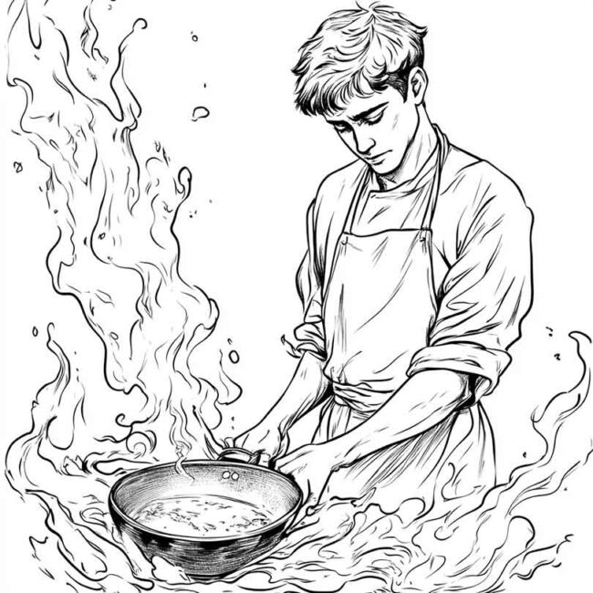 panela no fogo para colorir 6 1