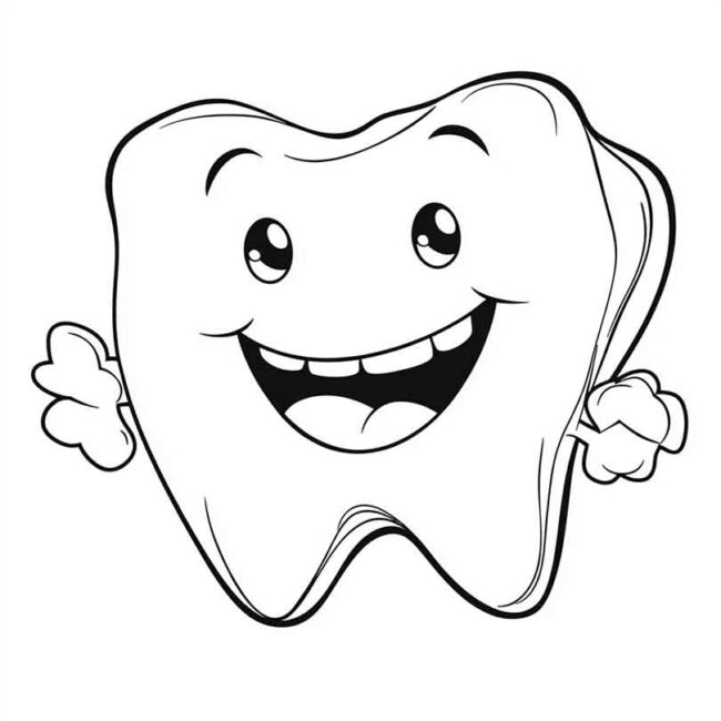 dente feliz para colorir 9