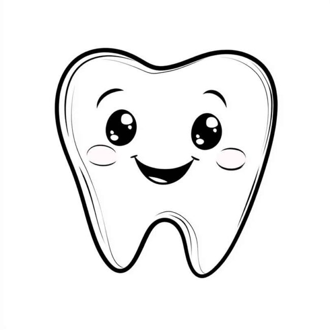 dente feliz para colorir 42