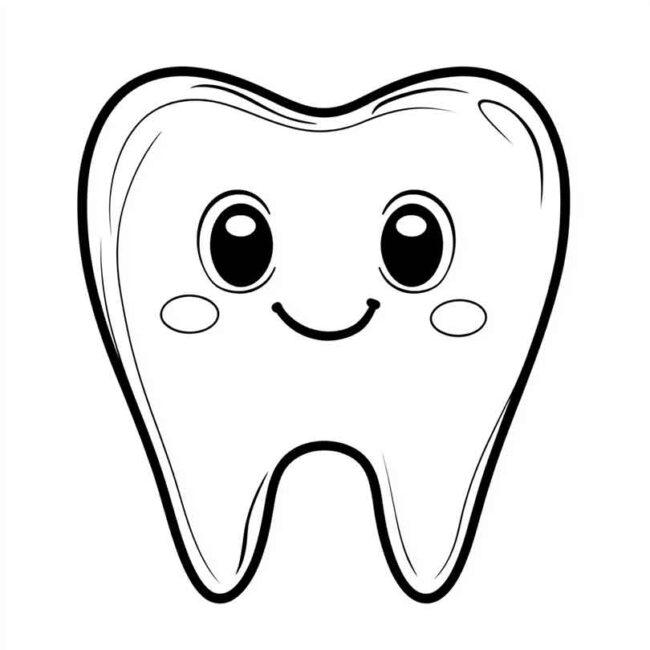 dente feliz para colorir 4