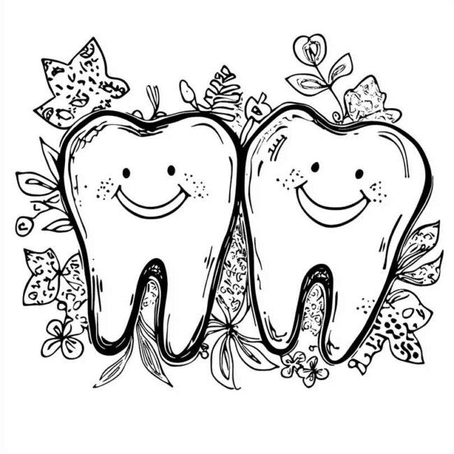 dente feliz para colorir 41
