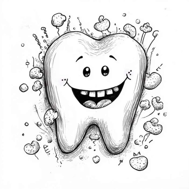 dente feliz para colorir 43