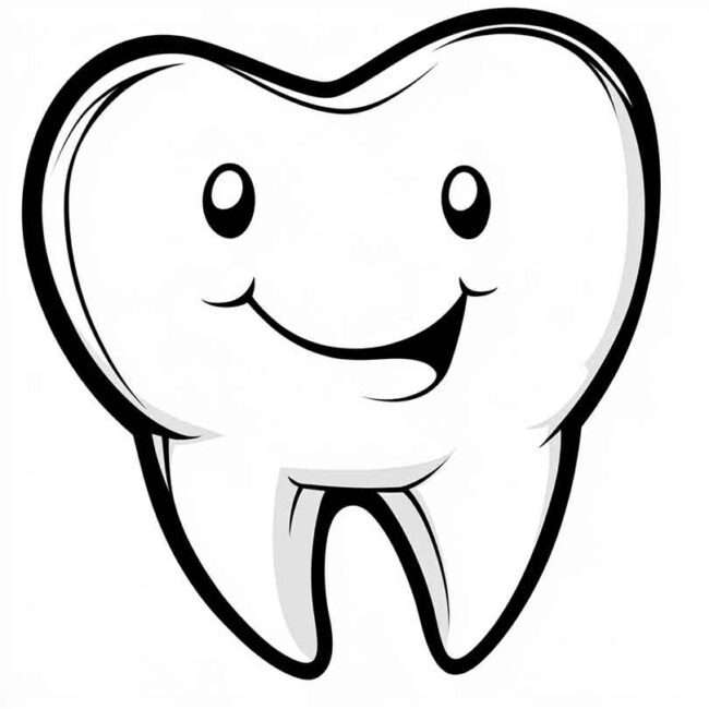 dente feliz para colorir 14