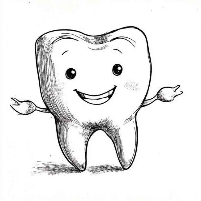 dente feliz para colorir 30