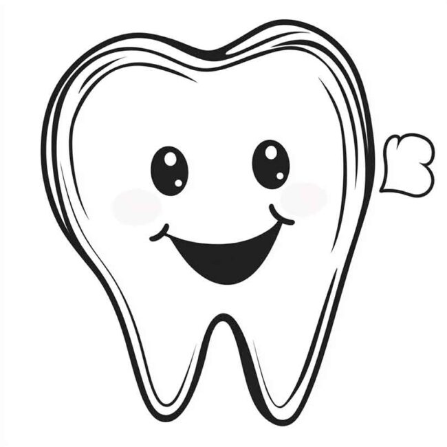 dente feliz para colorir 11