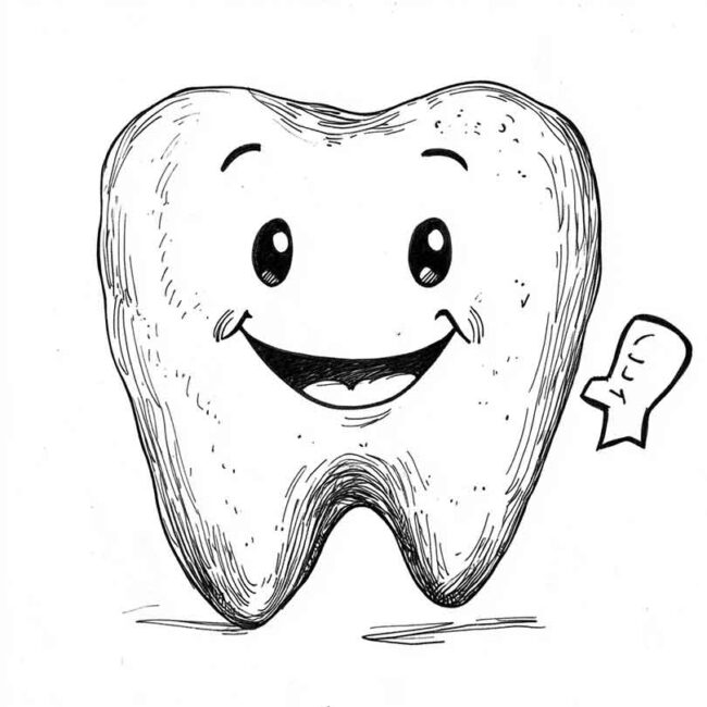dente feliz para colorir 32