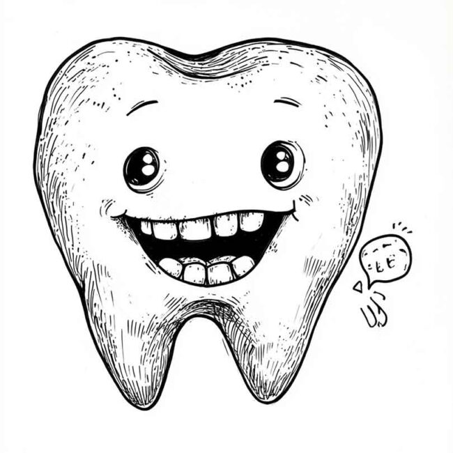 dente feliz para colorir 33