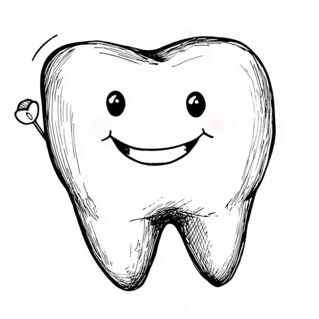dente feliz para colorir 40