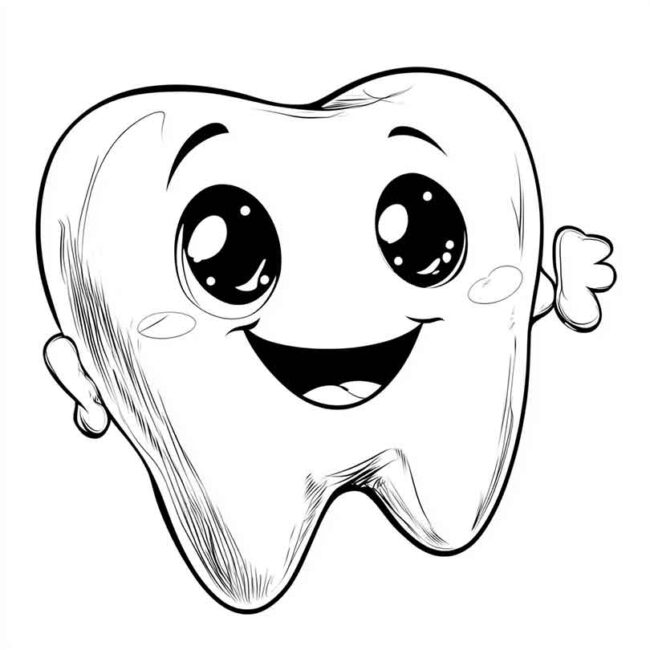 dente feliz para colorir 16