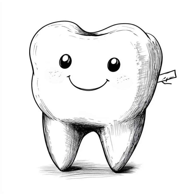 dente feliz para colorir 24