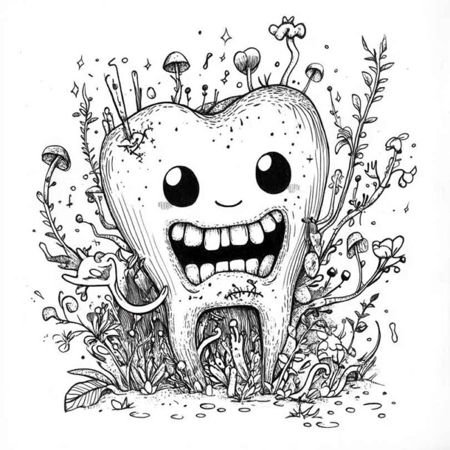 dente feliz para colorir 35
