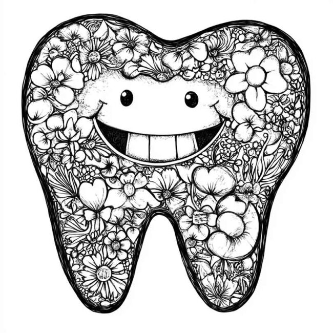 dente feliz para colorir 37