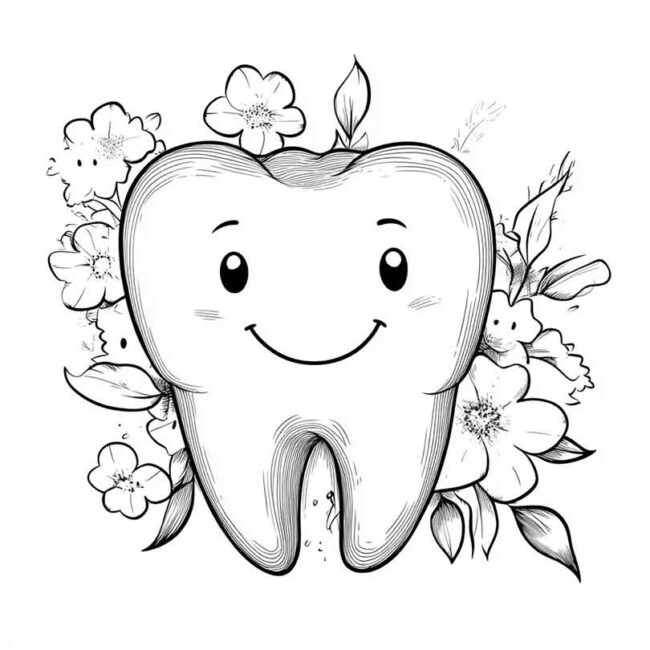 dente feliz para colorir 29