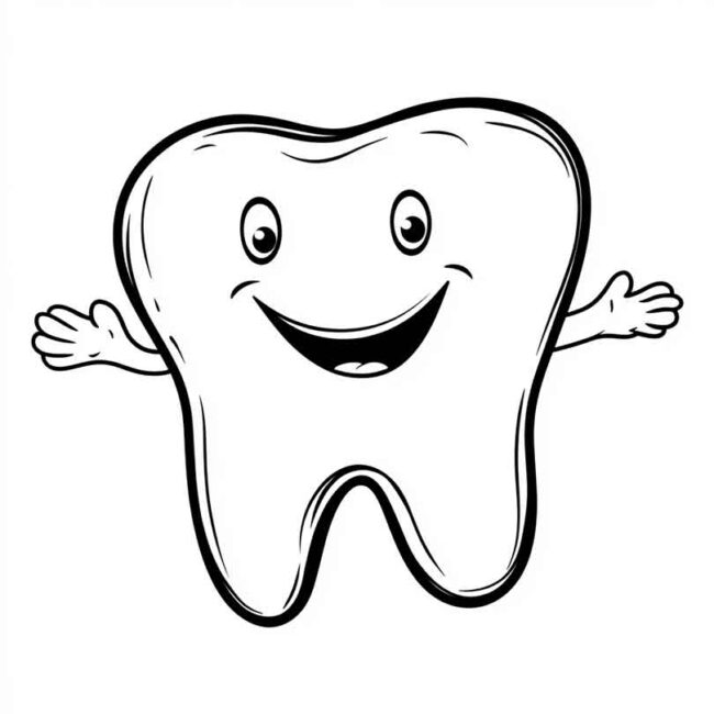 dente feliz para colorir 10