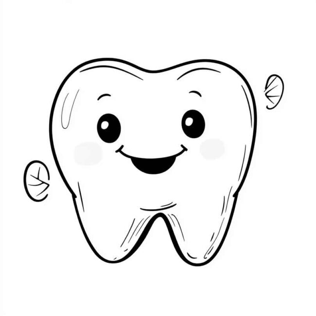 dente feliz para colorir 2