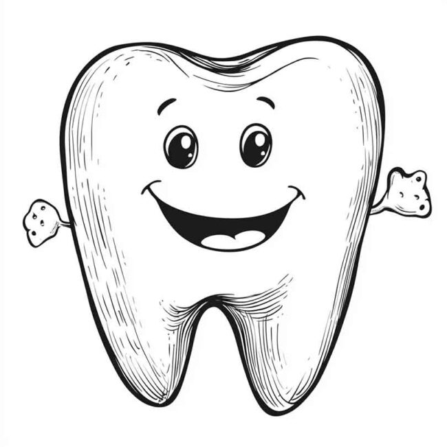dente feliz para colorir 20