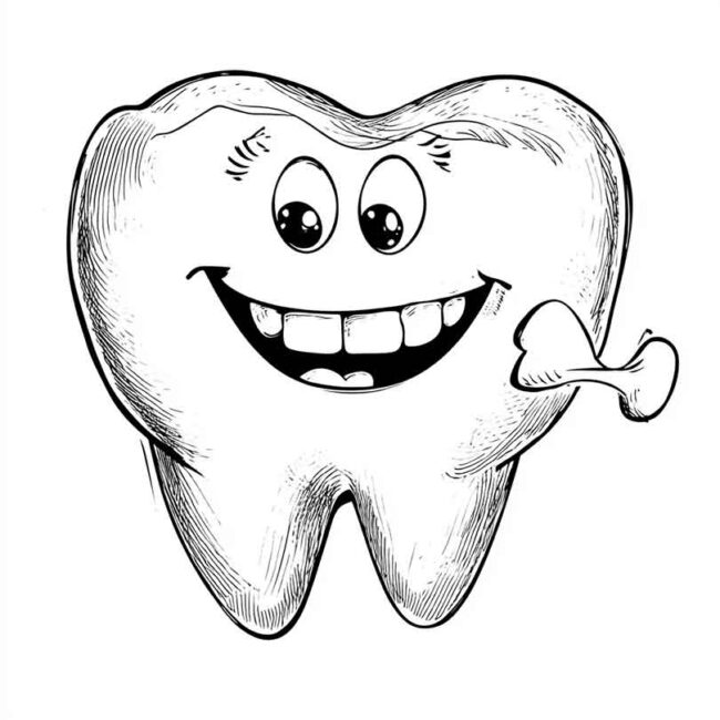 dente feliz para colorir 25