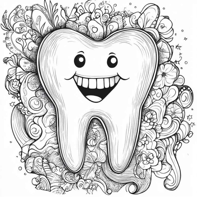 dente feliz para colorir 39