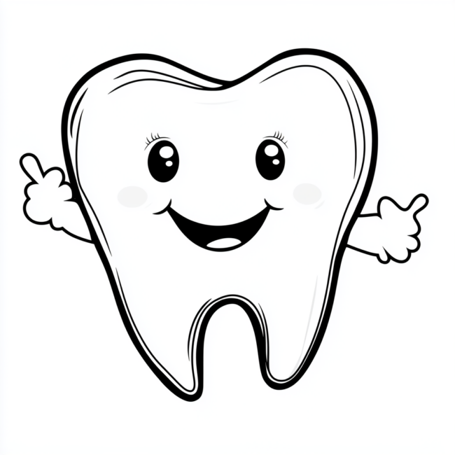 dente feliz para colorir 5