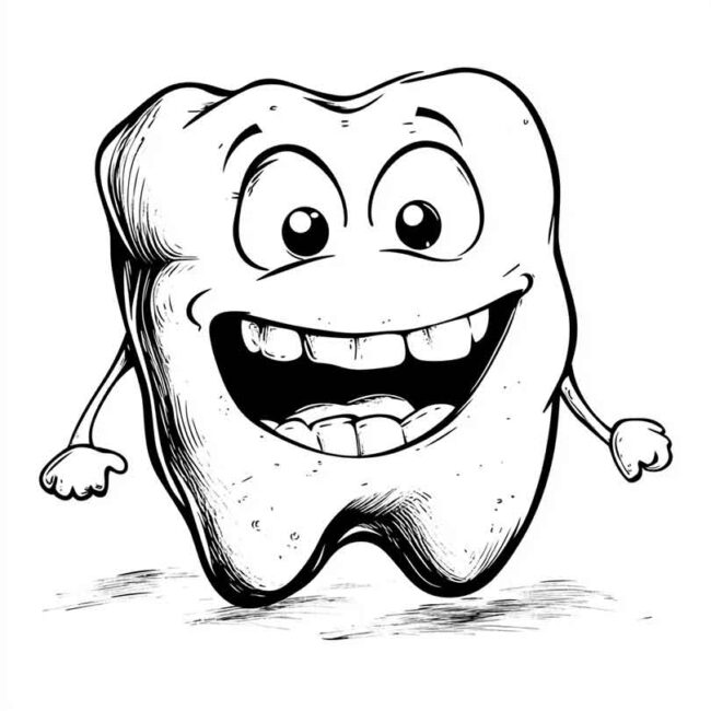 dente feliz para colorir 19