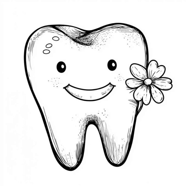 dente feliz para colorir 26