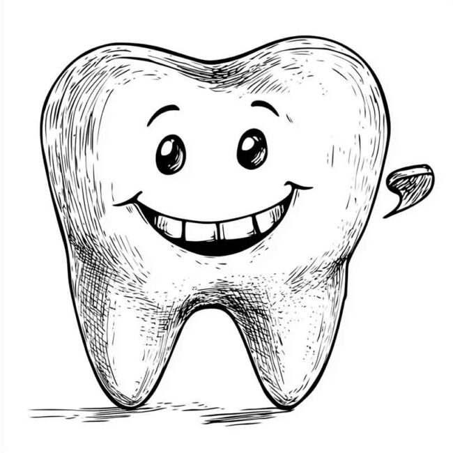 dente feliz para colorir 31