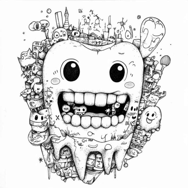 dente feliz para colorir 36