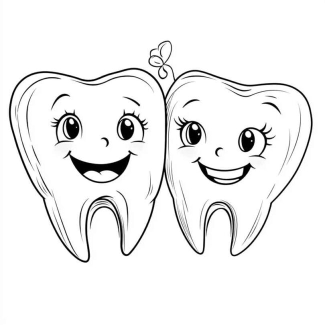 dente feliz para colorir 13