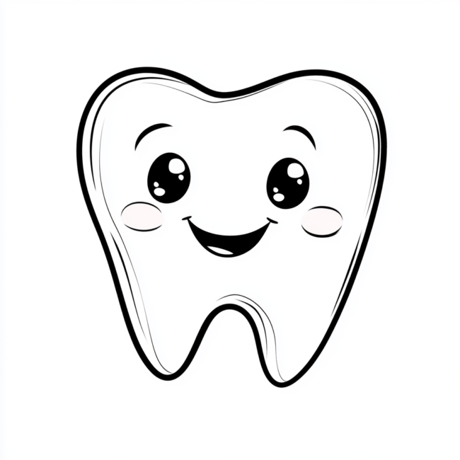 dente feliz para colorir 42