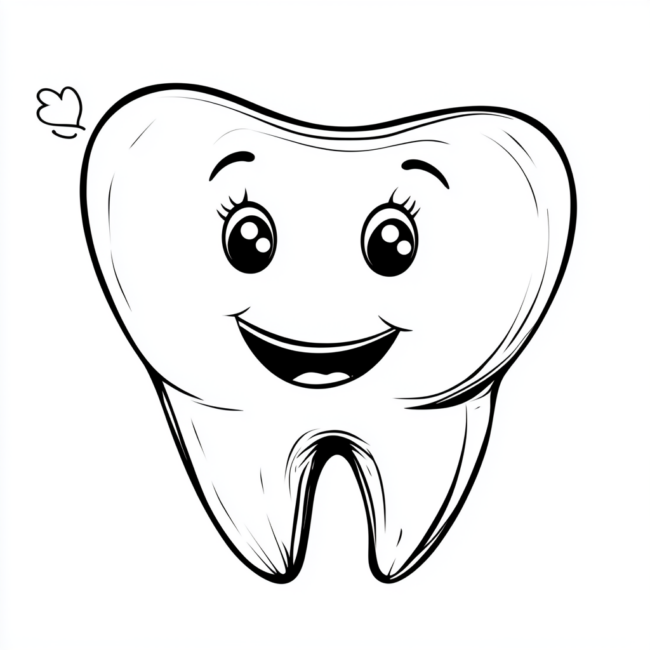 dente feliz para colorir 7
