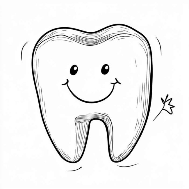 dente feliz para colorir 17