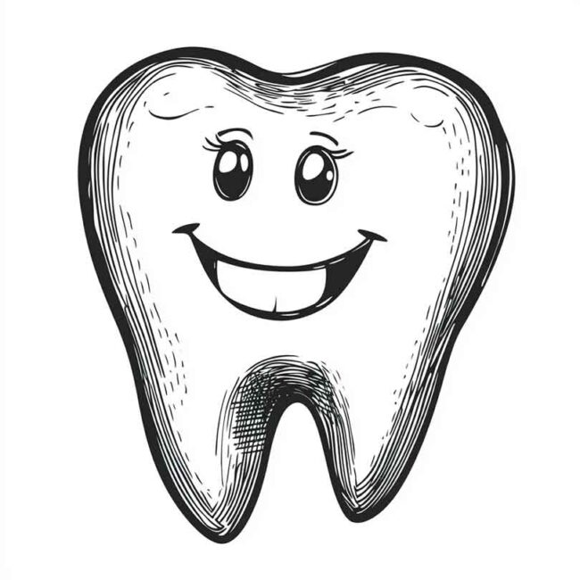 dente feliz para colorir 28