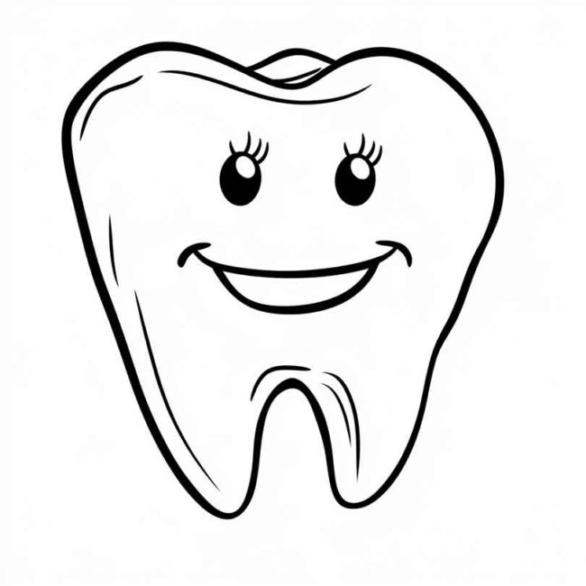 dente feliz para colorir 12