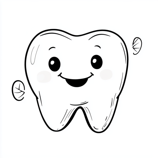 dente feliz para colorir 2