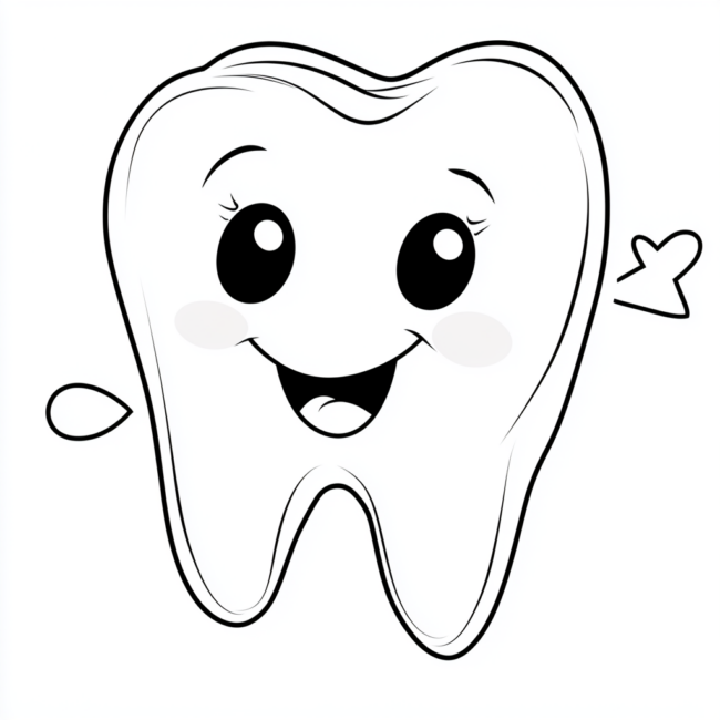 dente feliz para colorir 6