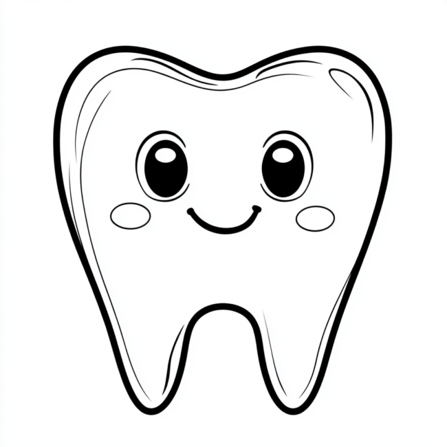 dente feliz para colorir 4