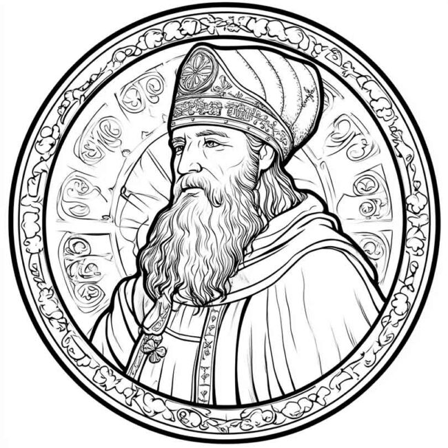 desenhos de sao patricio para colorir 8