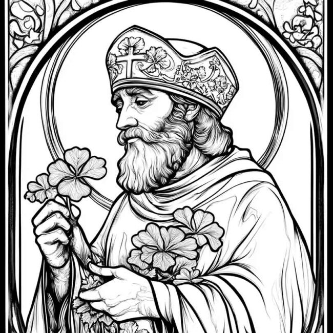 desenhos de sao patricio para colorir 9