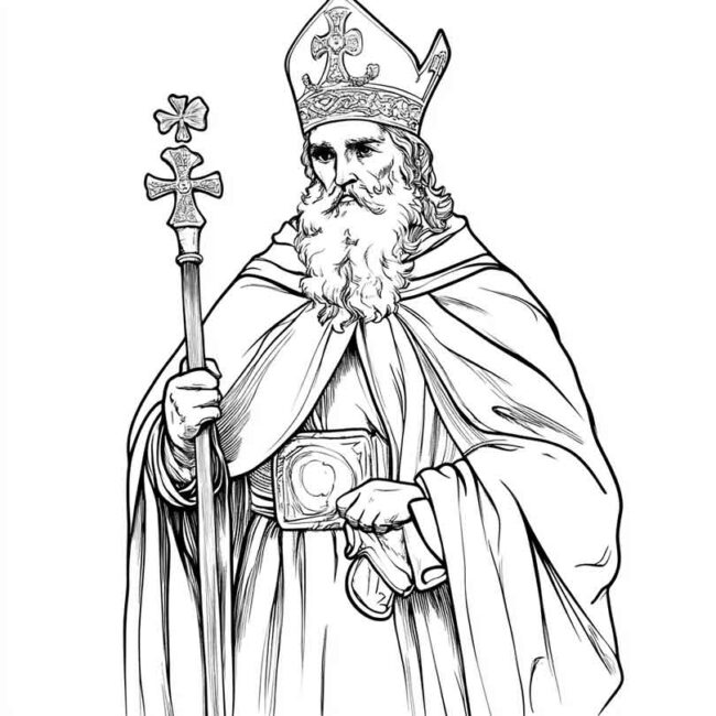 desenhos de sao patricio para colorir 3