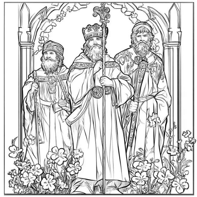 desenhos de sao patricio para colorir 5