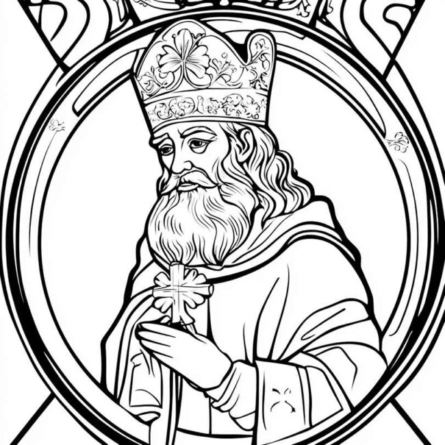 desenhos de sao patricio para colorir 4